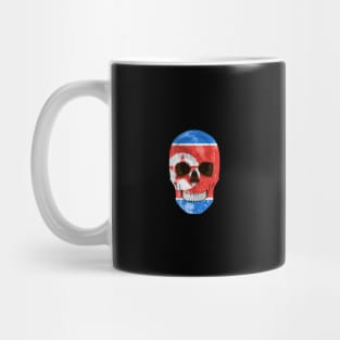 North Korea Flag Skull - Gift for North Korean With Roots From North Korea Mug